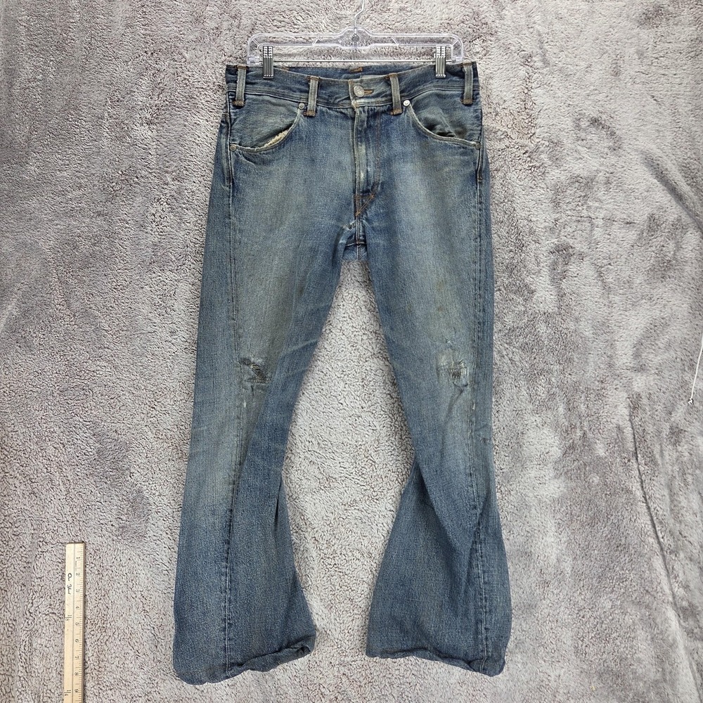 Vintage Levis Engineered Jeans Mens Blue Twisted Zip Fly Altered Hem Fits 32x28